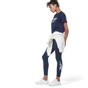 Reebok Classic Vector Crop Top Damen - Navy - DE 758-GBS